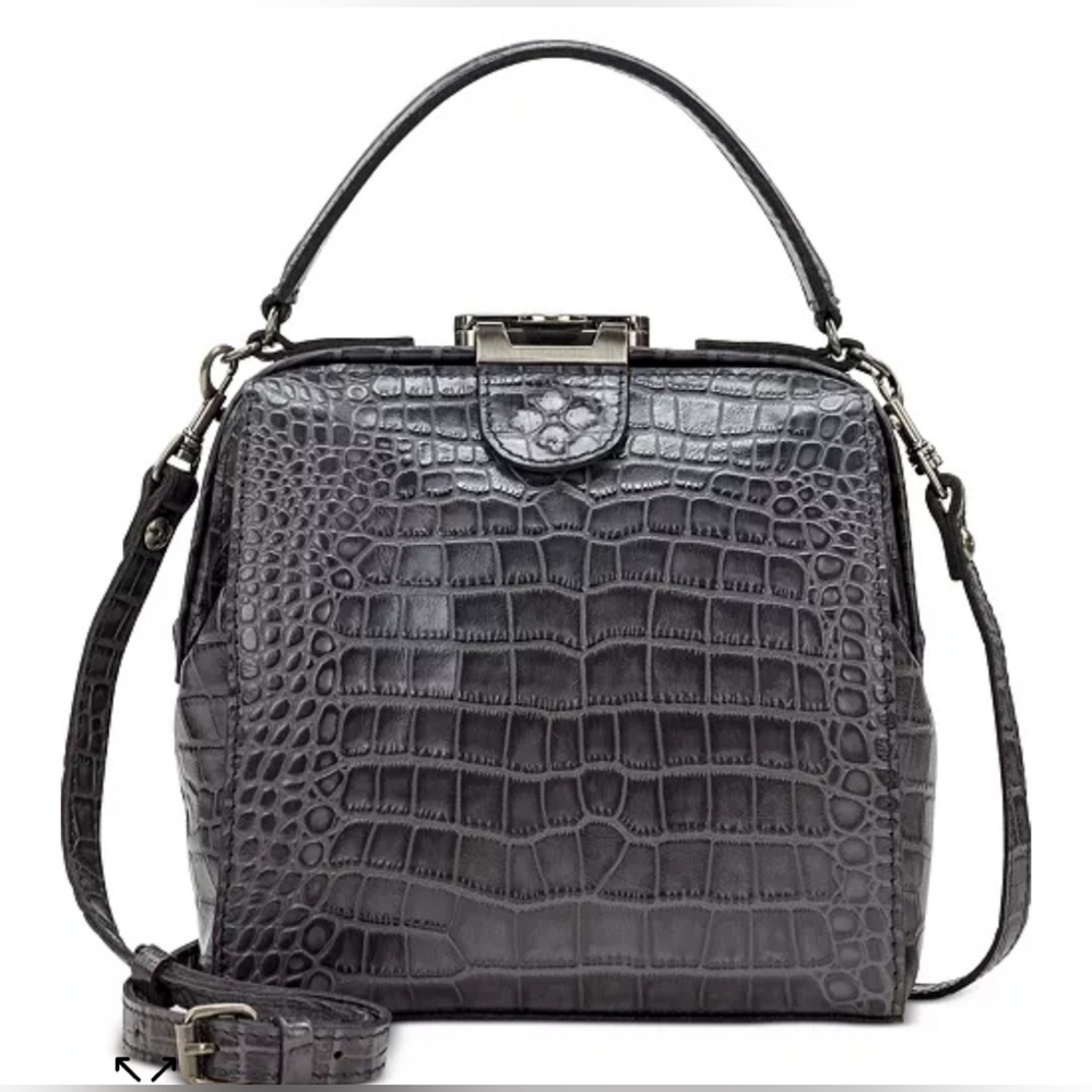 Patricia Nash Nela Excellent Condition Croc Embossed Satchel